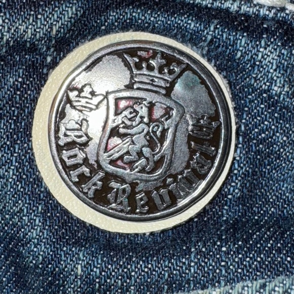 Rock Revival Men’s Benjamin Relaxed Straight Distressed Jeans 39”x31” - Picture 5 of 16